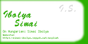 ibolya simai business card